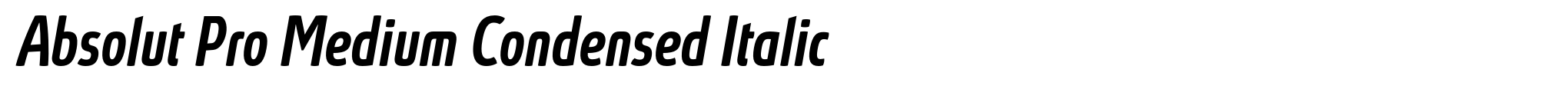 Absolut Pro Medium Condensed Italic image